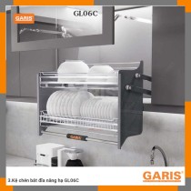 Kệ Bát Đĩa Nâng Hạ Inox 304 Garis GL06C