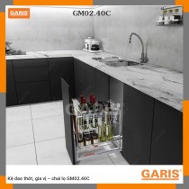 Kệ Dao Thớt GM02.40C GaRIS, Inox 304, Mạ Chrome