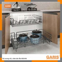 Kệ Xoong Nồi MD04N GARIS Titan, Thép, Chống Gỉ, Giảm Chấn