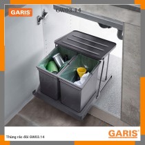 Thùng Rác GW03.14 GaRIS: Nhựa PP, Khung Thép Độc Đáo
