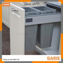 Thùng rác GW07.40 GaRIS - Nhựa ABS, giảm chấn, bền