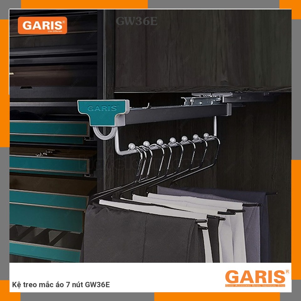 Giá Treo Móc Áo GW36E GaRIS | Thép & ABS | Chịu Tải 15kg